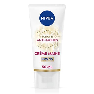 NIVEA Luminous 630 Crème Mains (1 x 50 ml), Crème anti taches pigmentaires pour les mains, Soin des mains anti-âge hydratant SPF 15