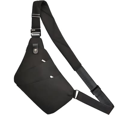 OSOCE Sacoche Homme Bandouliere Sac Poitrine Homme Portefeuille en Bandoulière Sacoche Antivol Léger Multi-Fonctionnel Sling Bag Imperméable Crossbody Sac Noir