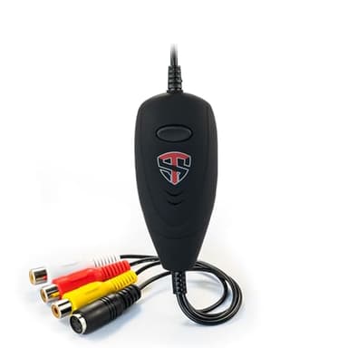 TechSide Digital Analog VHS Converter Nouveau Version 2024 | Compatible avec Windows 11 + Nouveau Logiciel | Capture Audio/vidéo USB 2.0 | Convertir l'ancien Format VHS en Format numérique