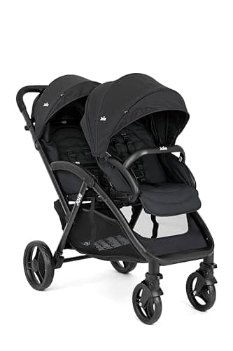 Joie - Evalite™ Duo - Poussette Double Légère - Siège Arrière Inclinable À Plat - Compatible Sièges Auto Et Nacelles - Suspension 4 Roues - Harnais 5 Points SoftTouch - Dès la naissance