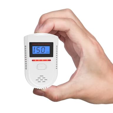 DéTecteur De Monoxyde De Carbone, Detecteur Monoxyde Carbone avec éCran LED (Valeur Ppm Toujours Visible) Et Alarme Acousto - Optique 85 DB.