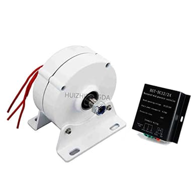 HUIZHITENGDA 48v, Générateur éolien 10000W Kit 48V, générateur à Aimant Permanent sans engrenage, 12V 24V 48V 220V pour Turbine éolienne, Turbine hydraulique, générateur hydroélectrique (avec Base)