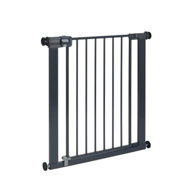 Safety 1st Easy Close Metal Gate, Barrière escalier enfant à pression 73-80 cm (max 108 cm), Barrière de sécurité enfant facile à fermer d'une main, Sans vis ni perçage, Double verrouillage, Noir