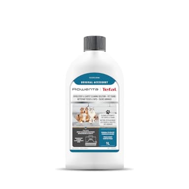 Rowenta Clean It Solution Solution nettoyante tissus et taches d’Animaux pour tissus et tapis - 1L XD5320F0, Blanc