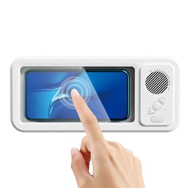 Djowyh Support de téléphone portable pour salle de bain | Support anti-buée rotatif à 360° avec haut-parleur, étui pour smartphone pour la douche | Pour une meilleure qualité sonore de miroir de salle