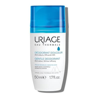 Uriage Déodorant Extra-Doux pour Peau Sensible - Protection contre les Odeurs pendant 24H - Parfum Ultra-Frais - Unisexe - Roll-on - Sans Traces Blanches, sans Alcool, sans Sel d'Aluminium - 50ml