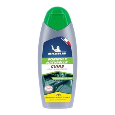 MICHELIN 009169 Baume Nettoyant Cuir, Régénère et Protège, Formule Naturelle, 500 ml