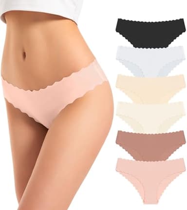 TANSTC Culotte Gainante Femme Ventre Plat Invisible Culotte sans Couture Femme Culottes Et Slips sous-Vêtements Lot de 6, Noir S