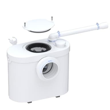 SFA - Sanibroyeur Silencieux (46 dB) Up - Broyeur WC à Placer Derrière un WC - Installation Discrète - Maintenance Facilitée - 33,9 x 22,2 x 29 cm - 400W - Made in France