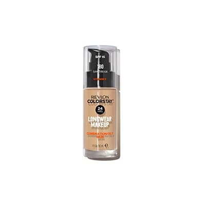 Revlon ColorStay - Fond de teint Longue Tenue 24H - Maquillage Teint et Soin Peaux Mixtes à Grasses - Formule Nourrissante et Protectrice à Base de Vitamine E - SPF 15-30 ml - N180 Sand Beige