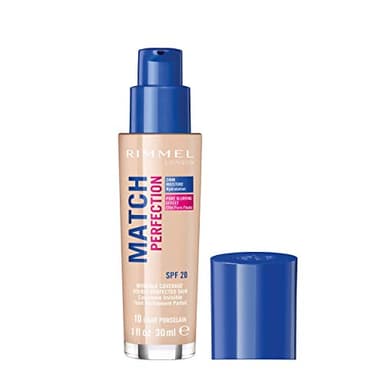 Rimmel - Fond de Teint Match Perfection - Couvrance Légère - Hydratation 24H - 010 Light Porcelain - 30ml