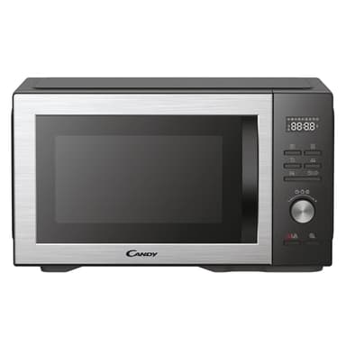 Candy CMCA29EDLB Four Micro-ondes Gril 1000W, Combiné à Chaleur Tournante, Grande Capacité 29L, Menus Pré-Programmés, Nettoyage Auto, Programmateur digital, Fonction décongélation, Noir Silver