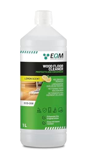 EQM - ECO-208 - Nettoyant et Brillant pour Sols en Bois - 1L - Nettoie, Protège et Hydrate - Parquets, Planchers et Sols Stratifiés - Convient également pour les meubles