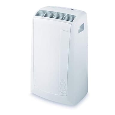 De'Longhi Pinguino PAC N90 ECO SILENT, Climatiseur Portable Silencieux avec Tuyau d'évacuation, 9 800 BTU/h - 2,5 kW - 85 m3, Gaz R290, 64 dB, Déshumidificateur, Classe A, Timer 12 Heures, Blanc
