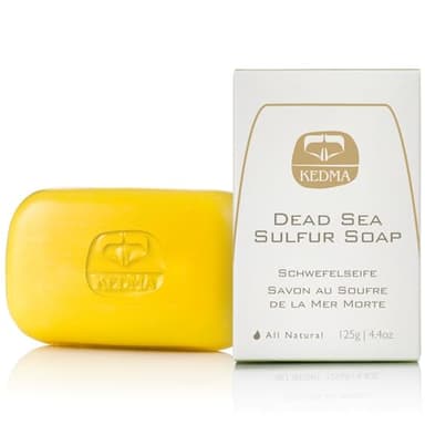 Kedma - Savon au Soufre pour Peau Grasse et Problématique - Purifiant et Équilibrant - Enrichi en Minéraux de la Mer Morte - 125g