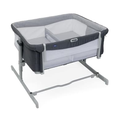 Chicco Next2Me Twins, Berceau Bébé Cododo pour Jumeaux, 2 Matelas, Rail Ouvrable à Une Main, 11 Niveaux de Hauteur, Barrière de Séparation avec Inserts en Filet, Berceau Double, 0-6 Mois