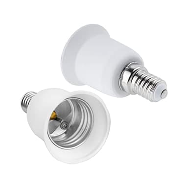 E14 vers E27 Adaptateur de Douille, SES vers ES Convertisseur de Douille, 0-250V, pour Ampoules E27, Ampoules LED, Ampoules à Incandescence, Lampes Halogènes, Lampes CFL, Lot de 2
