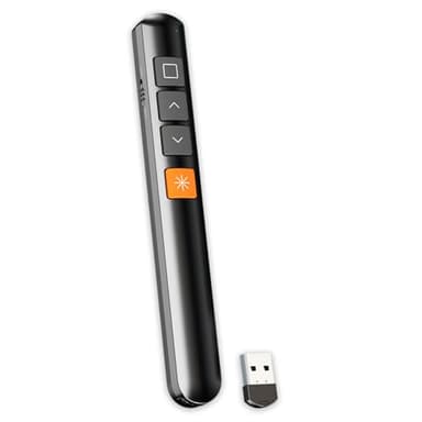 zoerbufan Pointeur Laser for Powerpoint, Telecommande Ordinateur Powerpoint, 2.4GHz Télécommande Présentation sans Fil avec Hyperlien Contrôle pour Présentation, Enseignement, Bureau