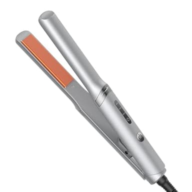 Mini Fer a Lisser, Lisseur Boucleur Cheveux 2 en 1, Mini Lisseur Cheveux Court, Céramique Tourmaline Hair Straightener Coiffage Rapide et Facile, Mini Lisseur de Voyage Dual Voltage