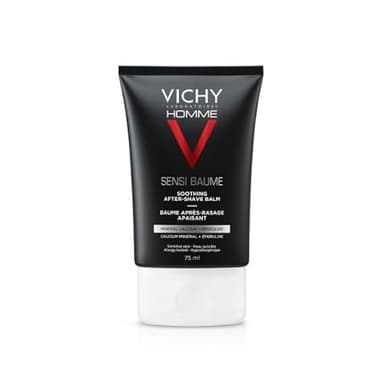 Vichy Homme, Baume Après-Rasage Apaisant, Confort, Anti-Irritations, Enrichi en Calcium & Eau Thermale, Pour Peaux Sensibles, 75 ml