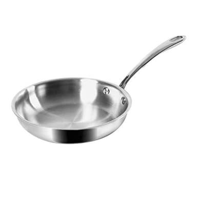 Sitram 710732, Poêle Rapsody en acier inoxydable qualité professionnelle diam. 24 cm - tous feux dont induction, Argent
