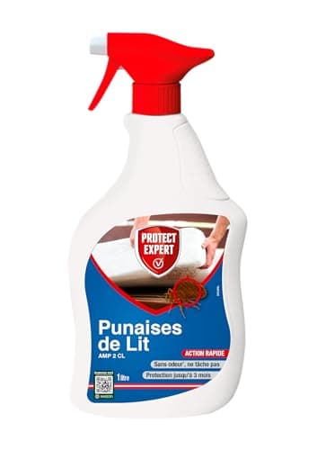PROTECT EXPERT Anti Punaises De Lits & Acariens - Elimine les punaises de lit Larves et Adultes - Prêt à l'emploi 1L - Efficacité Longue Duré Matelas,canapés, draps... - Ne tâche Pas - PUPAL1