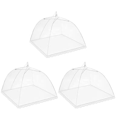 YDHfdc 3 Pièces Cloche Alimentaire Pliable en Maille Cloche Alimentaire Anti Insectes Cloches Alimentaires 32x32cm pour Nourriture, Fruits, Pique-niques, Camping