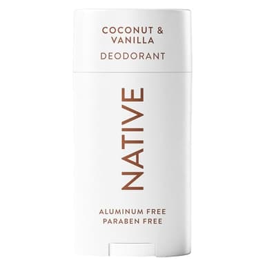 Native - Déodorant Unisexe - Sans Alcool ni Aluminium - Parfum Coco et Vanille - Dérivé Naturel du Beurre de Karité et de l'Huile de Noix de Coco - Odeurs sous Contrôle Pendant 72 h (75ml)