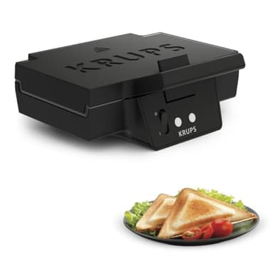 Krups FDK 451 Appareil à croque-monsieur 850 W, plaques 25 x 12 cm (Noir)