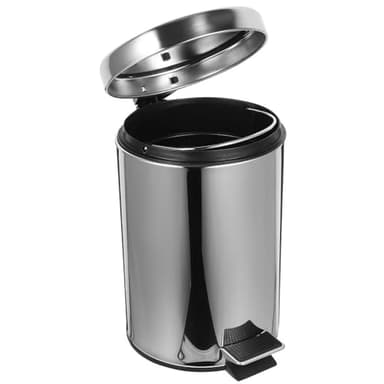 Ciieeo Poubelle à Pédale en Acier Inoxydable 30L Ronde Couvercle Basculant Cuisine Salle de Bain Design Pratique