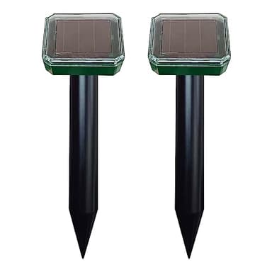 RUNADI Lot de 2 répulsifs solaires pour Taupes – Repulsif Serpent - Répulsif Contre Les Insectes d'extérieur – Résistant aux intempéries pour Taupe, Serpent, Campagnol, Gopher et Autres Animaux