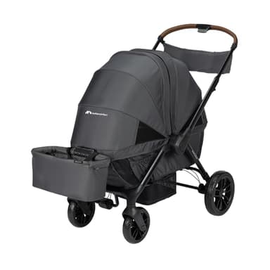 Bébéconfort Helios, Poussette double dès la naissance, 0-4 ans, 0-22 kg, 2 Sièges face-à-face, Grandes roues tout-terrain, Pliage compact, Poussette wagon, Auvent de protection, Mineral Graphite