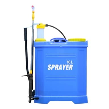 Pulvérisateur à Pression 16 litres, Pulvérisateur à Dos, monotube, 2 Buses de pulvérisation,Pulvérisateur de Jardin, pulvérisateur de Mauvaises Herbes, pour désherbant, pesticides (Bleu)