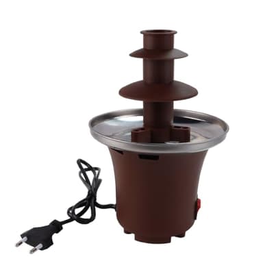 Enwye Fontaine à chocolat en acier inoxydable de grande taille à 3 couches pouvant accueillir environ 200 ml 35 W pour chocolat fondu, bonbons, beurre, fromage, caramel