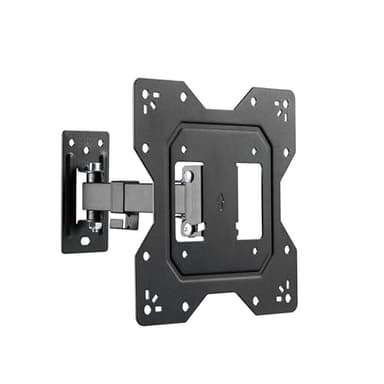 PureMounts Support TV Mural, Support Universel inclinable et pivotant, Max. VESA 200x200 mm, pour Moniteur TV Plat et incurvé de 23-43 Pouces jusqu'à 30kg, Noir