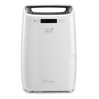 De'Longhi DEXD214F Tseco AriaDry déshumidificateur, 14 litres/24h, double niveau de filtration, antigel, 290 W, 1,2 litre, plastique, blanc