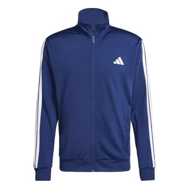 adidas Homme SPORTSWEAR BASIC 3 STRIPES TRICOT TRACKSUIT, Dark Blue, XXL