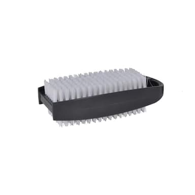 Homéa, Brosse à Ongle Double Face Accrochable Fibres Nylon 11 cm Anthracite