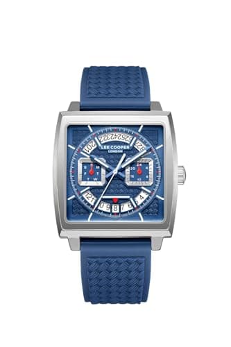 Lee Cooper Homme Analogique Quartz Montre avec Bracelet en Silicone LC08065.399