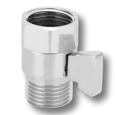 Vanne d arret de pommeau de douche Vanne d'arrêt d'eau en ligne, contrôle du débit du pommeau de douche, robinet d'arrêt sphérique, vanne d'économie d'eau de douche, alimentation de douche G1/2in