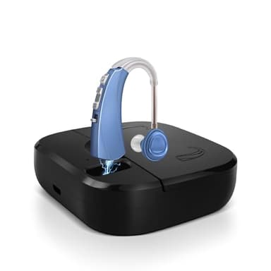 Britzgo - Appareil audio pour personnes âgées avec annulation du bruit, 4 Modes, Autonomie 33h, Bleu