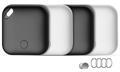 Air Traceur Tag Lot de 4[Certifié Apple MFi], Smart Tag Tracker Compatible avec Apple Localiser (iOS Uniquement), Batterie Remplaçable, Localisateur D'Objets pour Valises Portefeuilles Clés Sacs