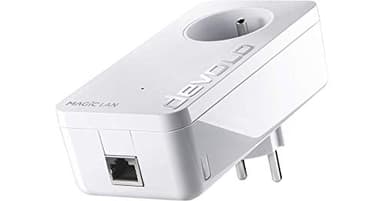 devolo Magic 1 LAN Adaptateur d'extension : 1x Adaptateur CPL, Prise Gigogne (1200 Mbits, 1x Port Fast Ethernet) idéal pour gaming et streaming, prise française