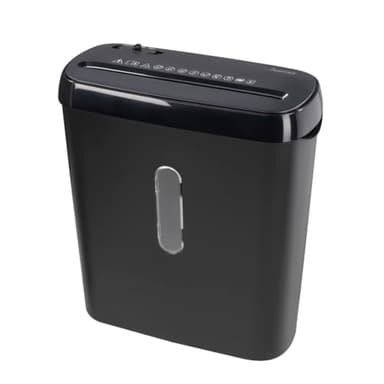 Hama Destructeur de Documents Basic S6 (Broyeur de Documents, Sécurité P-2, 6 Feuilles, Corbeille 8L, Découpe en Bandes 6mm, 70 DB, M/A Auto, Idéal Bureau & Maison) Noir