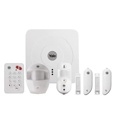 Yale SR-3200i – Alarme maison Connectée Pack Vision+, Système Anti-Intrusion sans Fil Complet: Sirène 104dB + Détecteurs de Mouvement + ouverture | Notifications Push, Email et SMS