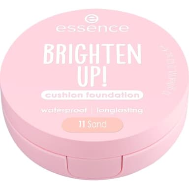 Essence Cosmetics Brighten Up! Cushion Foundation Fond de Teint, Longue Durée, Éclaircissant, Naturel (12g)