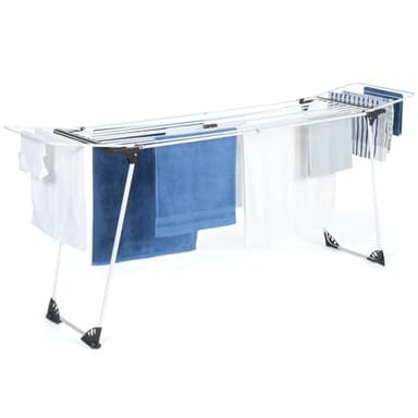 IDMarket - Séchoir à Linge Horizontal Pliable Ultra capacité 22M Blanc