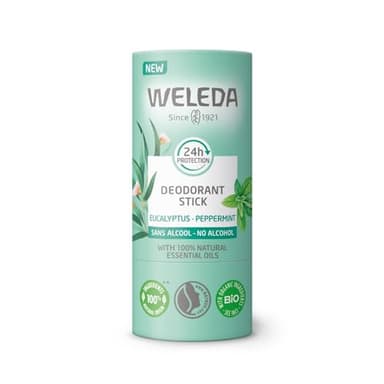 WELEDA - Deodorant stick Eucalyptus Peppermint - Efficacité 24H - Vegan* - Certifié Natrue** - Stick 50 g