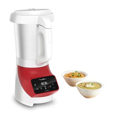 Moulinex Blender mixeur, Soupe maker, 1100 W, Bol 2 L, Lames inox, 3 programmes automatiques, Mode manuel, Mixage parfait, Soupes, Smoothies, éussies, Fabriqué en France, Soup&Plus LM924500