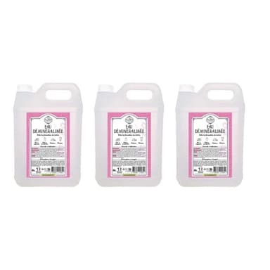 Eau Déminéralisée Pure - Eau Sans Minéraux pour Fer à Repasser - Vapeur Appareils Électroménagers et Entretien - Anticalcaire - Sans Résidus - Qualité Supérieure - Fabriqué en France